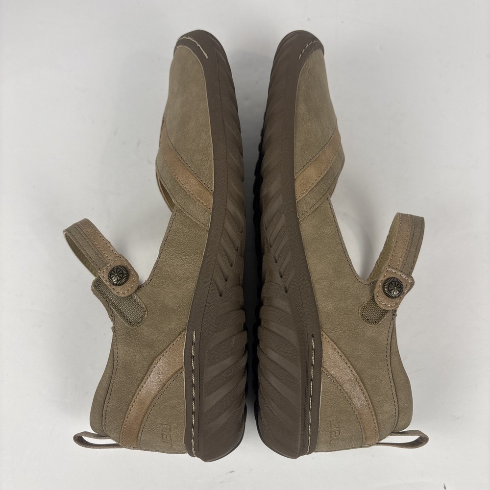 JBU Raven Taupe Casual Step-In Flat Mary Jane Shoes Womens 9.5M. - Picture 11 of 12